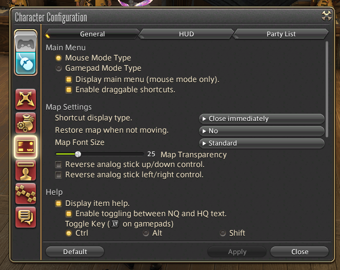FFXIV Toggle Gamepad/Mouse mode SenpaiSilver